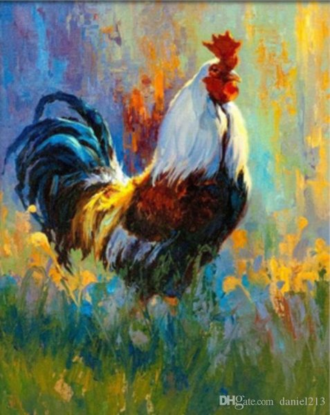 Петух живопись