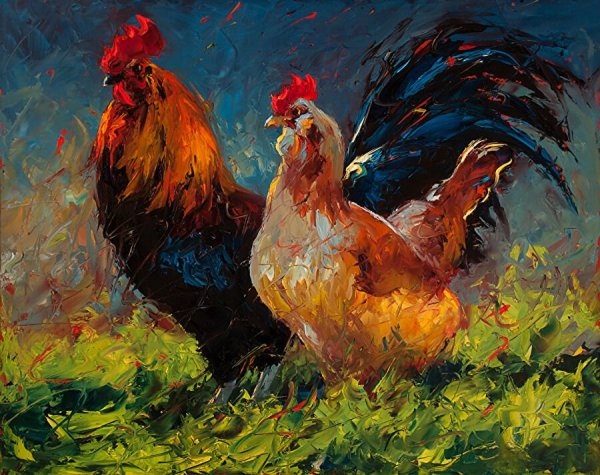 Петушок живопись