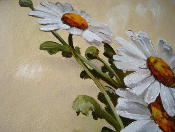 Ромашки живопись маслом