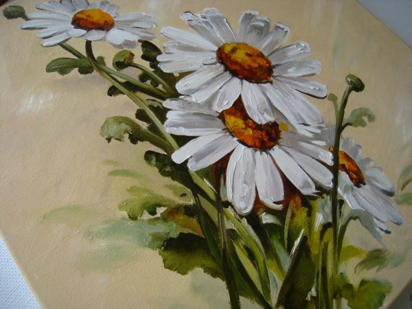 Ромашки масляными красками