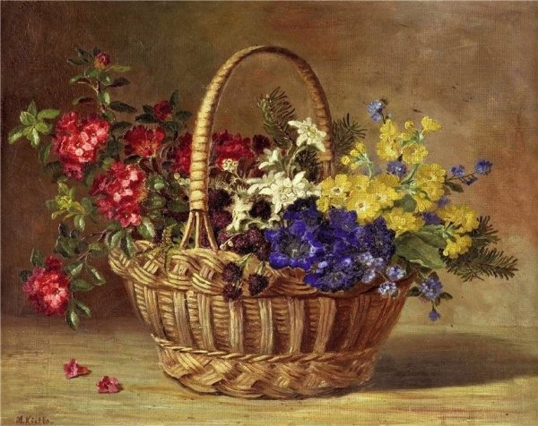 Мария Дмитриевна Раевская-Иванова сельский натюрморт цветы