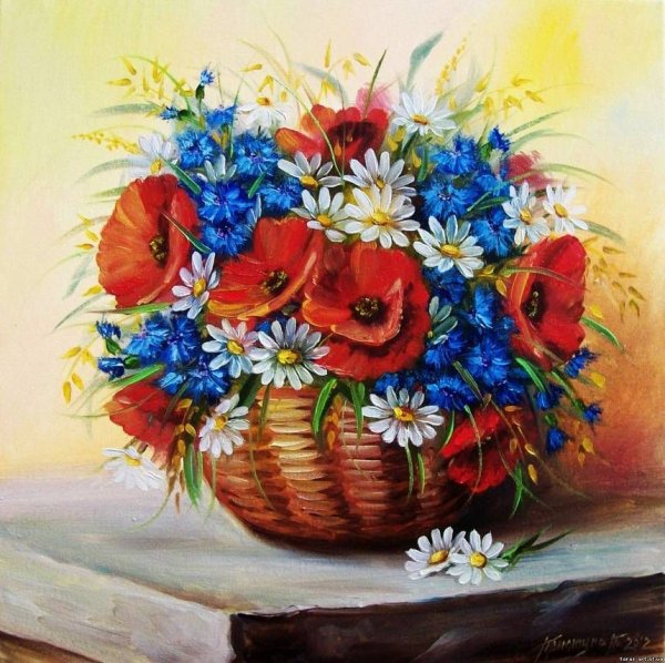 "Букет с маками", Родригес Хосе