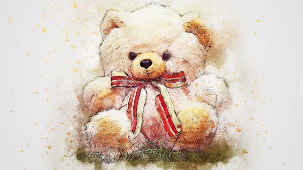 Медведь милый арт