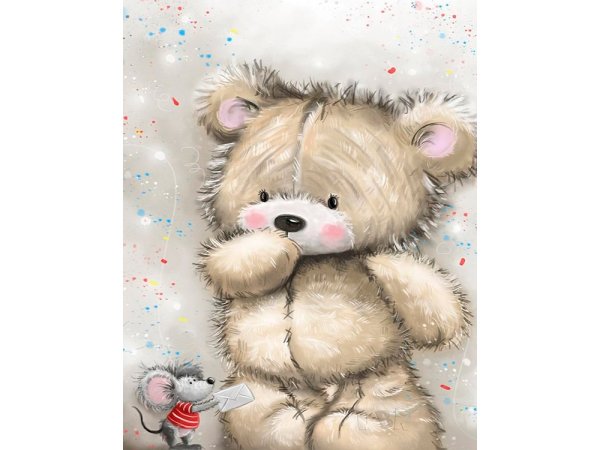 Картина по номерам "мишка"