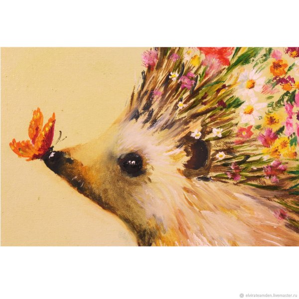 Ежик акрилом