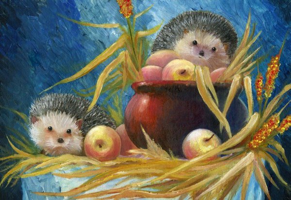 Ежик художник