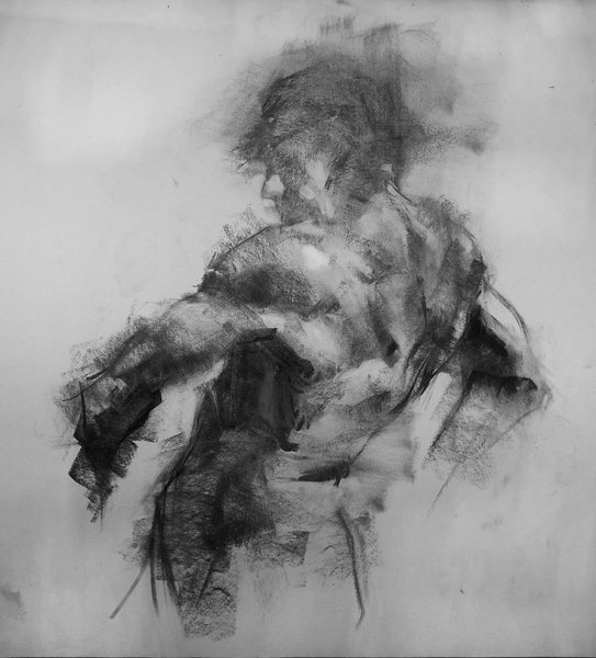 Репин портрет углем