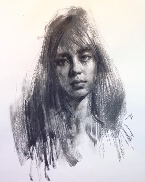 Рисунки углем