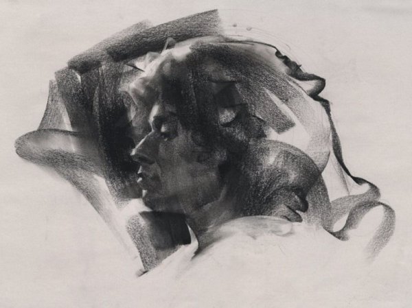 Casey Baugh портреты углем