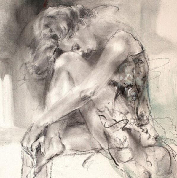 Уголь Академический пастель портрет