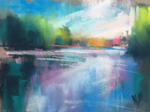 Абстрактные картины пастелью