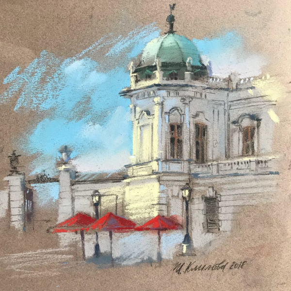 Архитектура на тонированной бумаге