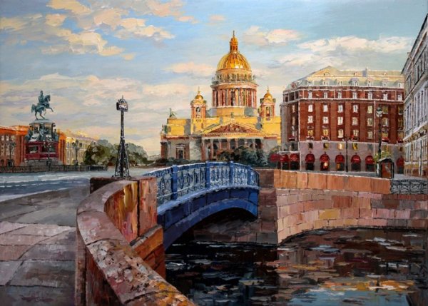 Живопись Санкт-Петербург Троицкий мост