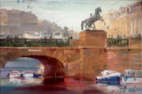 Аничков мост. Художник бэгги боем