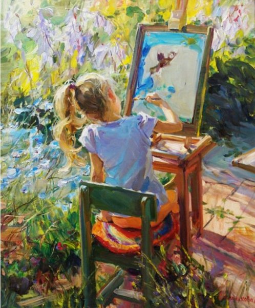 Картина "маленькая художница" Балакшина
