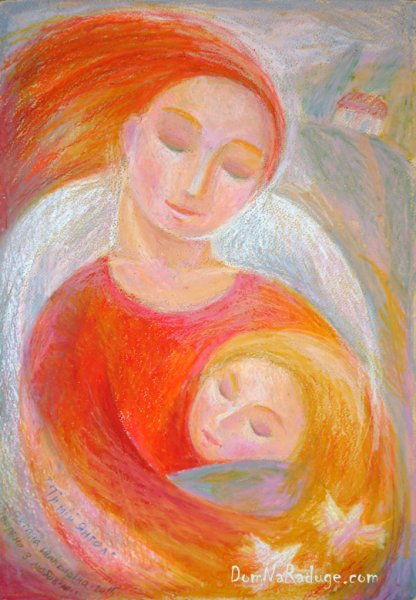 Детские рисунки пастелью