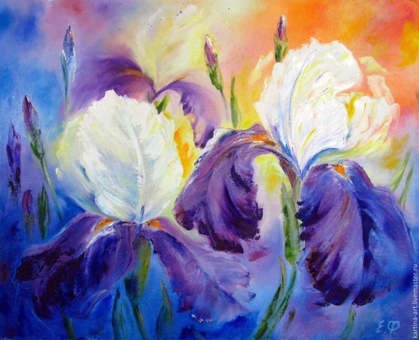 Живопись мастер класс Вугара Мамедова ирисы
