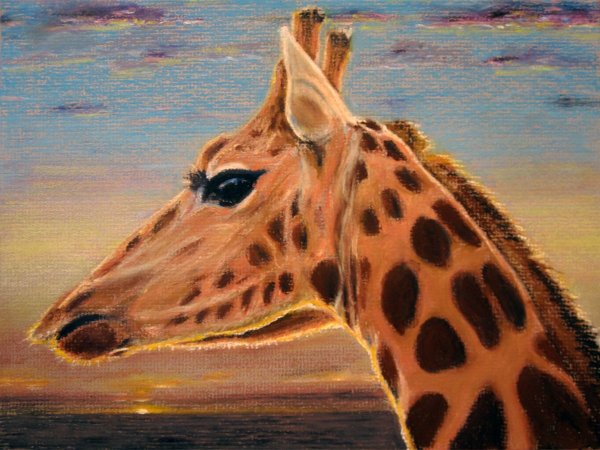 Животные пастелью