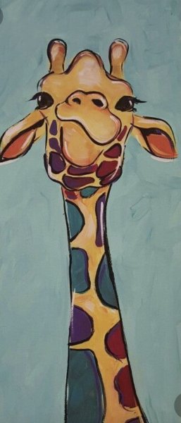 Жирафы гуашью