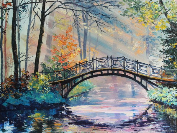 Пейзаж с мостиком