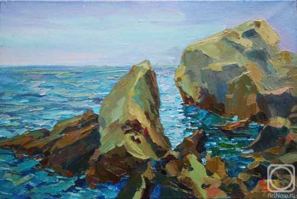 Скалы камни живопись