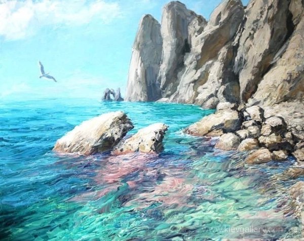 Симеиз дива акварелью