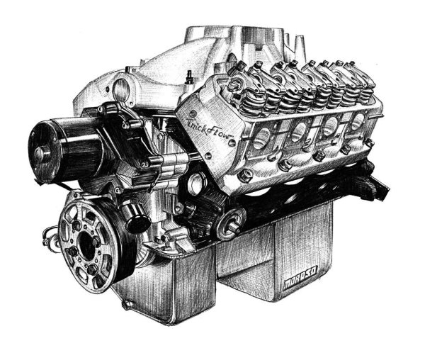Двигатель рисунок
