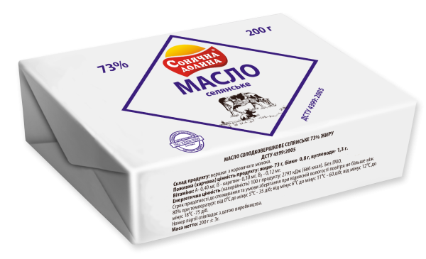 Упаковка масла