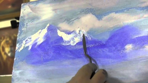 Игорь Сахаров горный пейзаж маслом