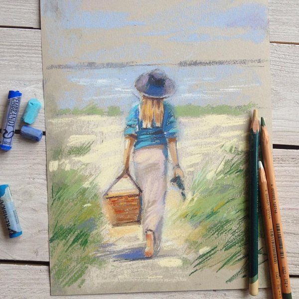 Рисунки пастелью сухой