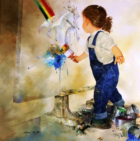 Живопись дети рисуют