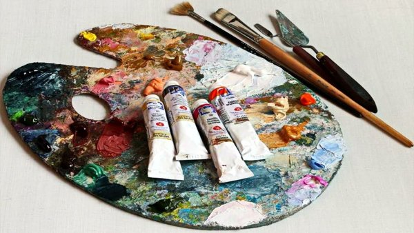 Кисти краски холст