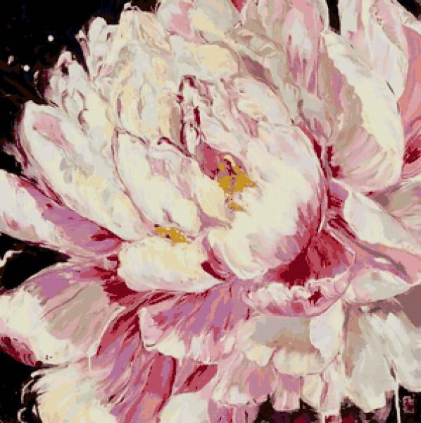 Пионы мастихином акрилом Кристина Пирекеева