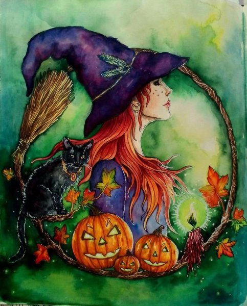 Картина маслом ведьма