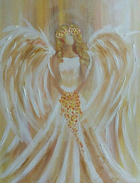 Рождественский ангел Золотая поталь