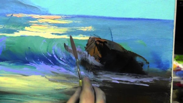 Игорь Сахаров море пишем маслом