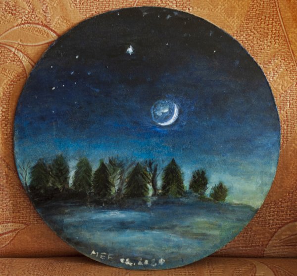 Изображение Луны на картинах