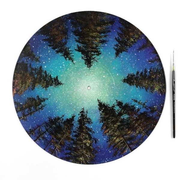 Абстракция на круглом холсте