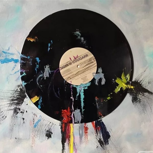 Рисование на виниловых пластинках