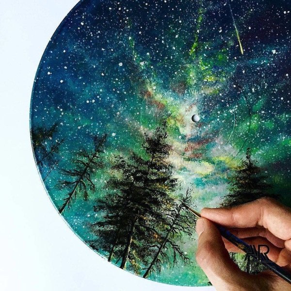 Рисование на пластинках