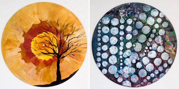 Рисование на пластинках