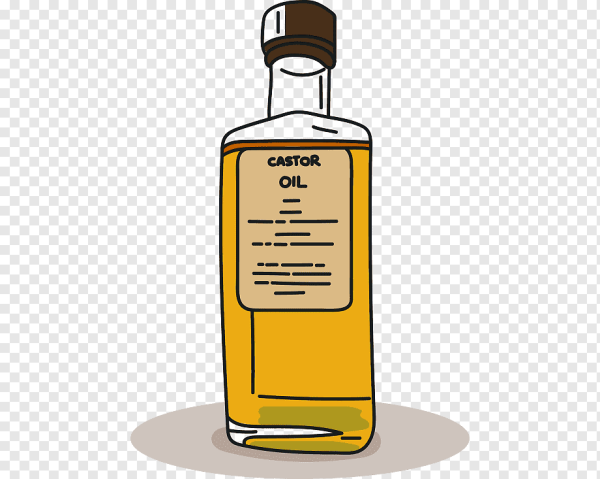 Касторовое масло на прозрачном фоне