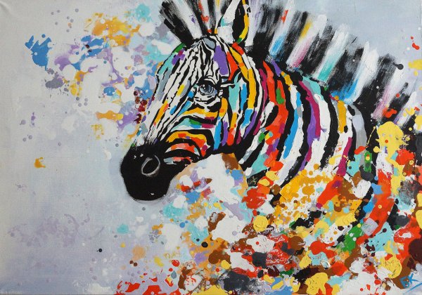 Зебры мастихином