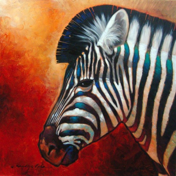 Зебра маслом