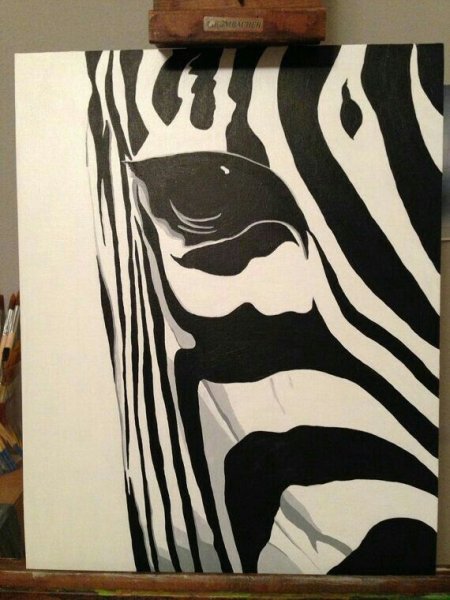 Картина Зебра мастихином