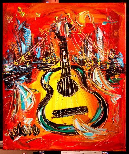 Гитара маслом