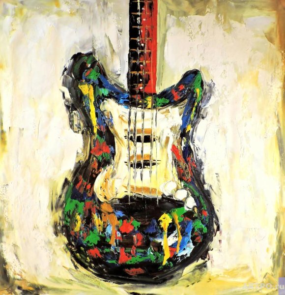 Гитара живопись масло