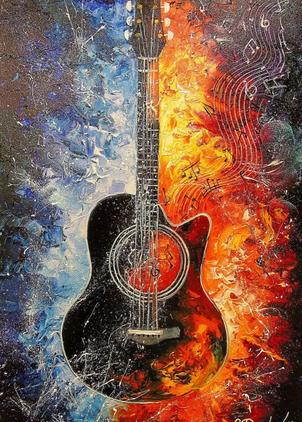 Гитарист картина маслом