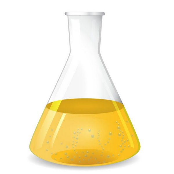 Колба с желтой жидкостью