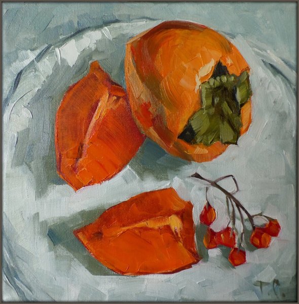 Хурма акварелью Этюд